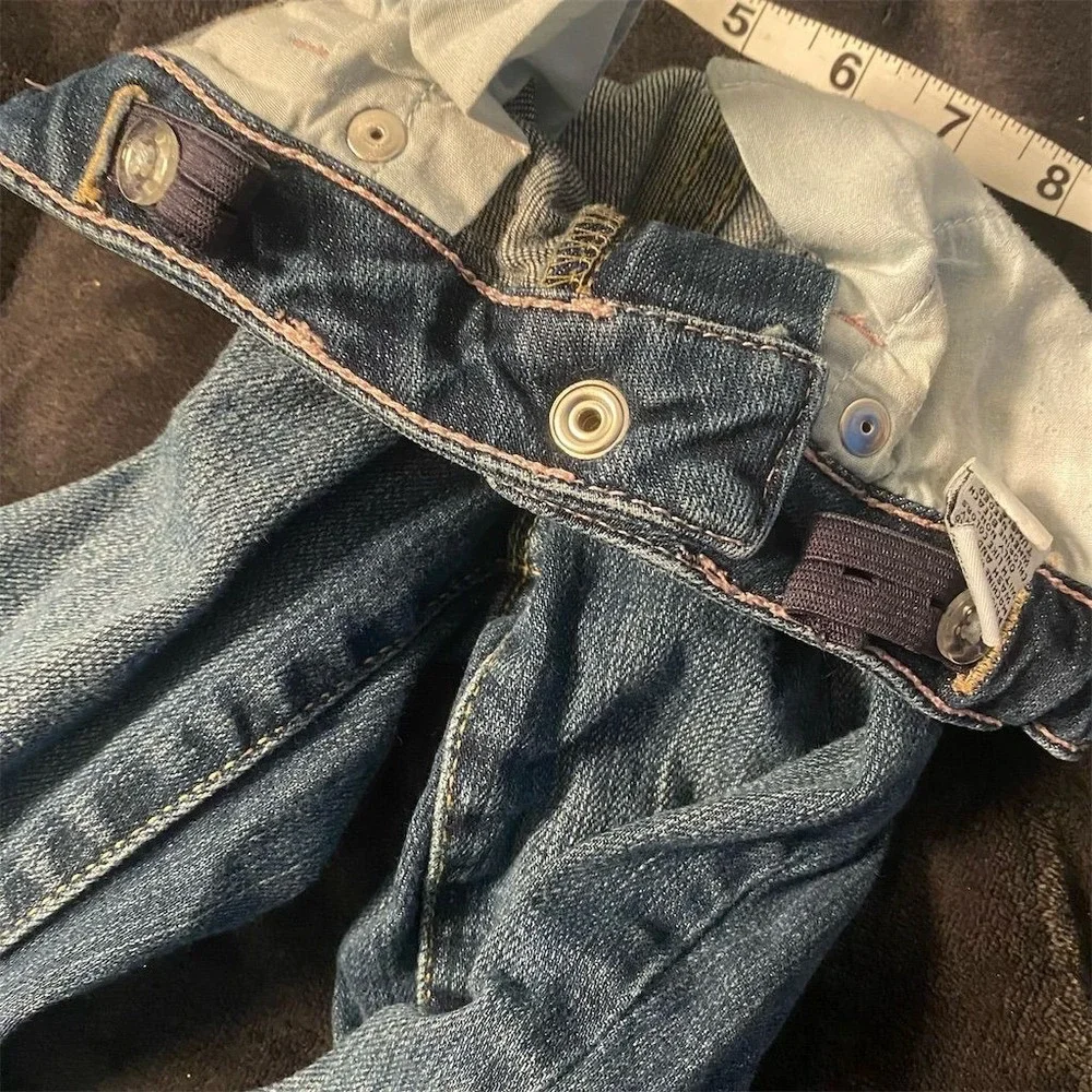 Old Navy Girls Bootcut Jeans Size‎ 5 Blue Floral Pocket Design